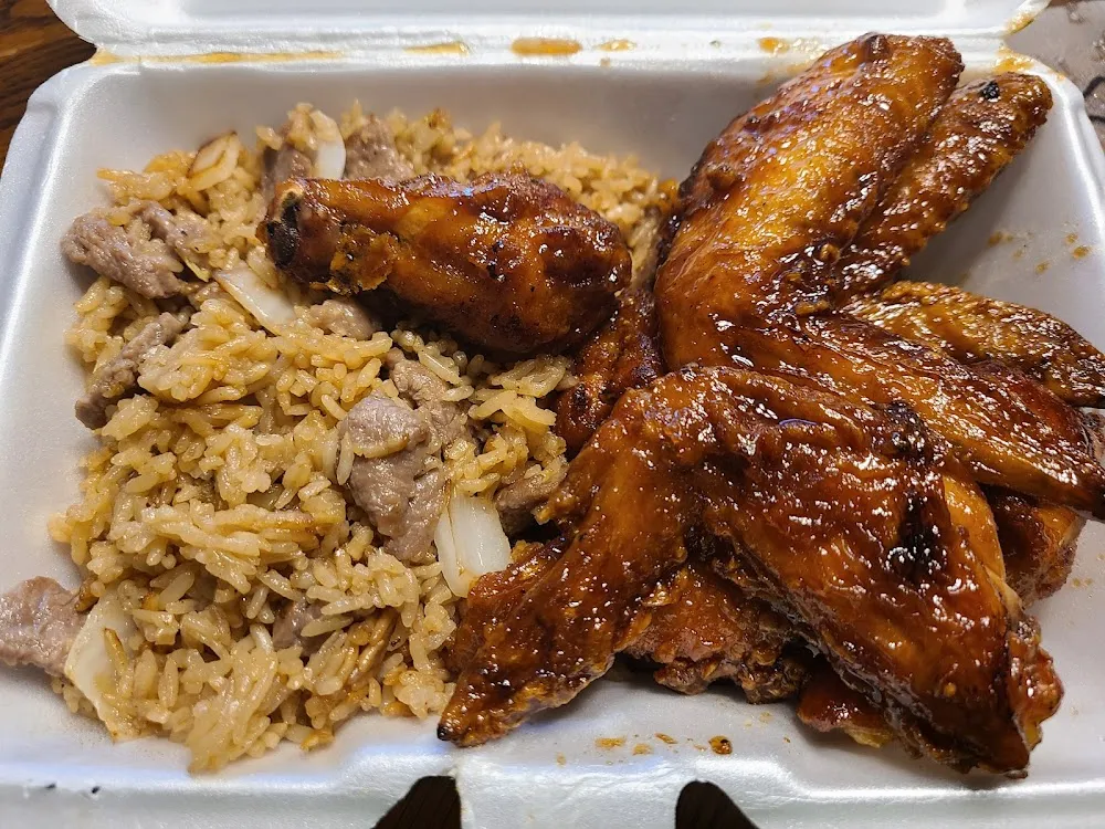 Chicken Wings and Beer Fried Rice